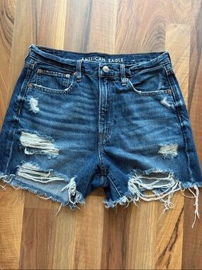 American Eagle Woman’s Size 6 Outfitters Distressed Blue Jean Shorts